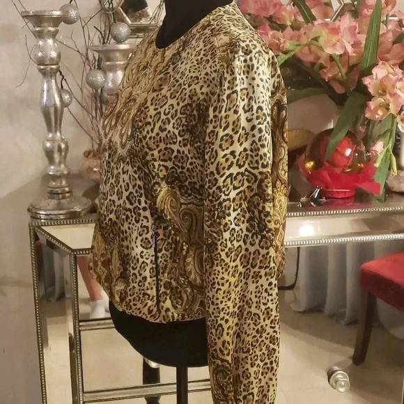 silk bomber jacket size L - Picture 4 of 7